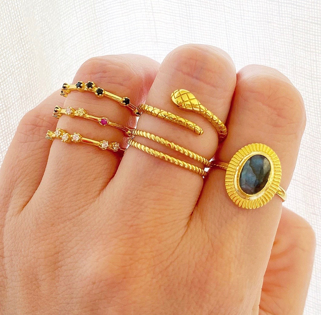 Rainbow zirconia gold - ByMirelae