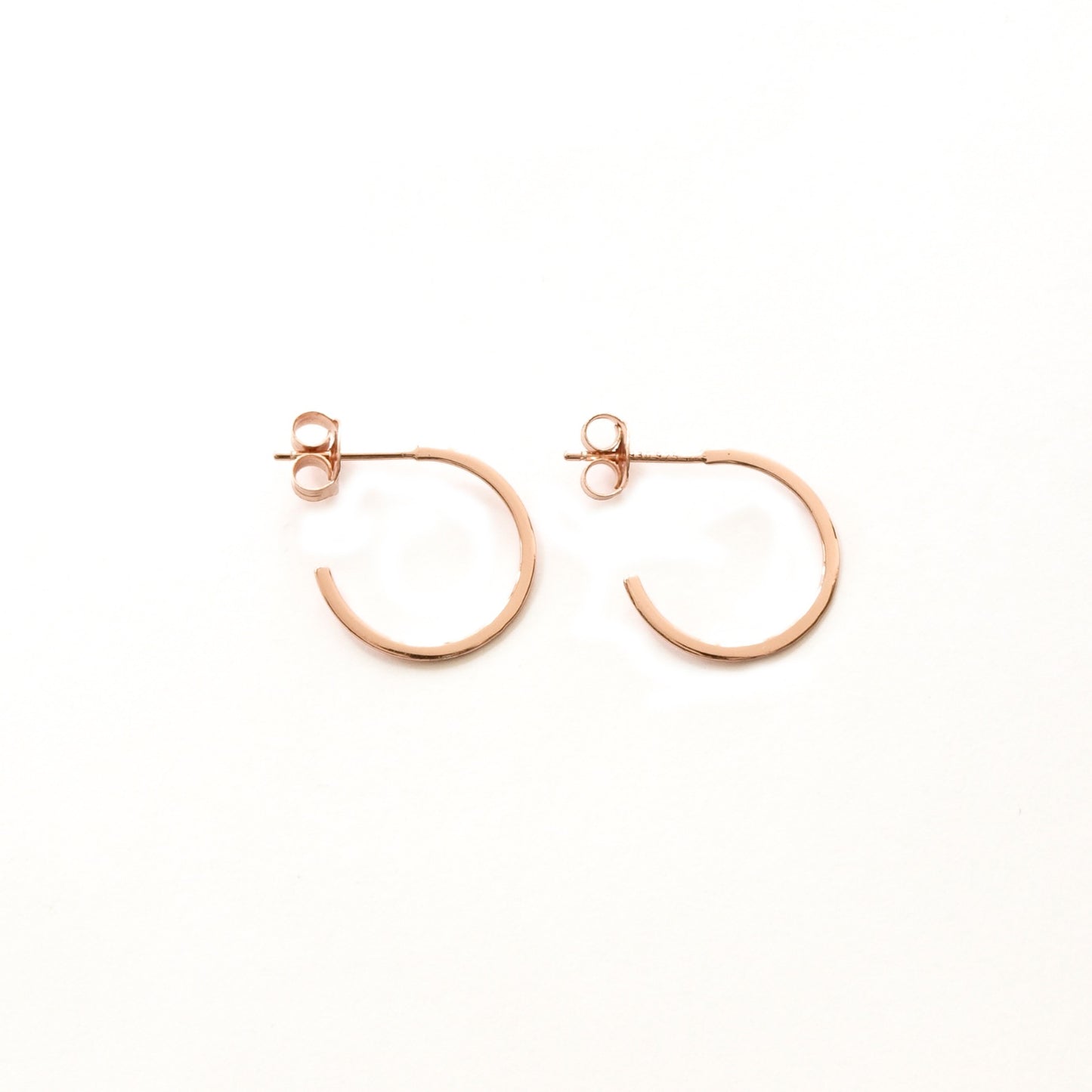 Flat Hoops Rose Gold - 16 mm - ByMirelae