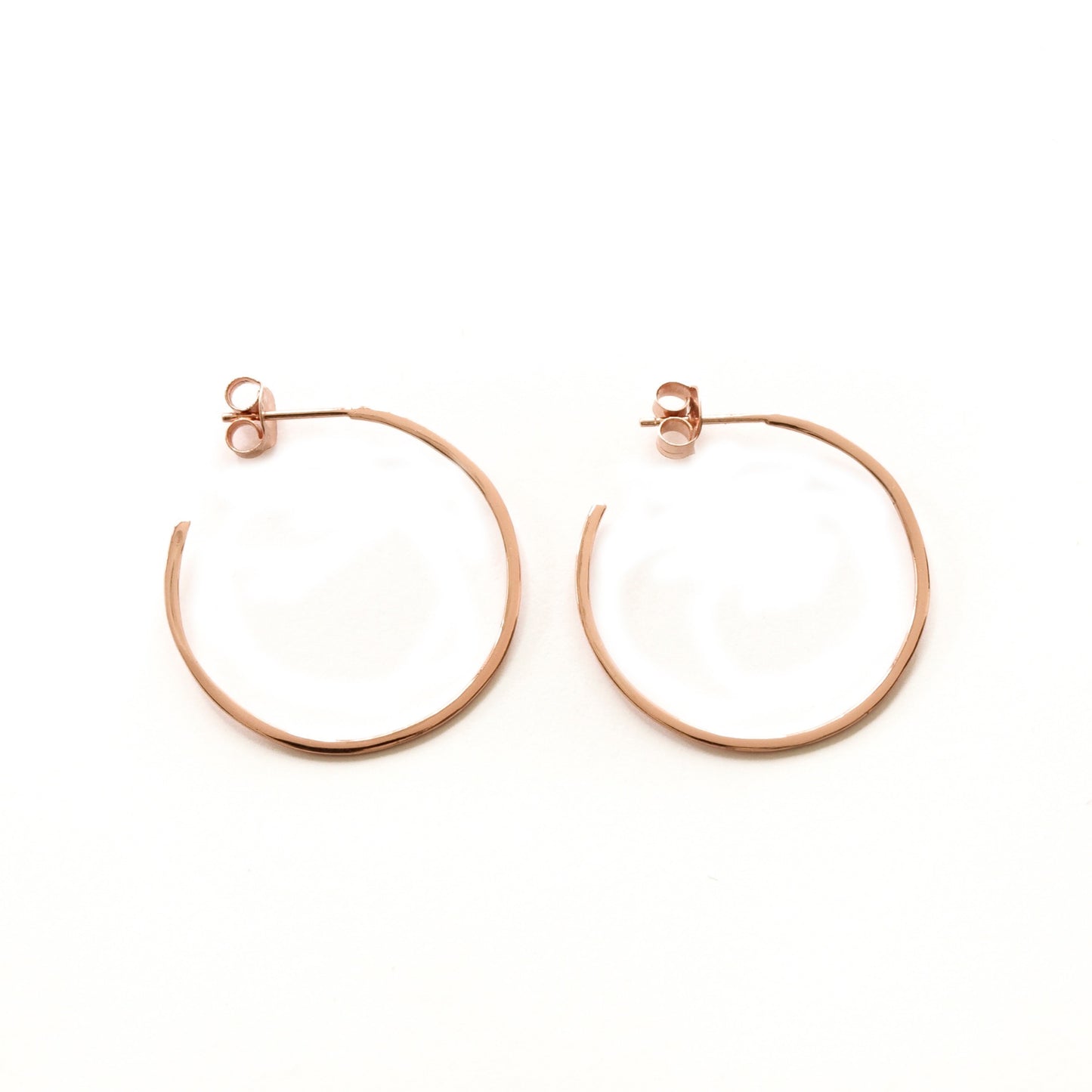 Flat Hoops Rose Gold - 30 mm - ByMirelae