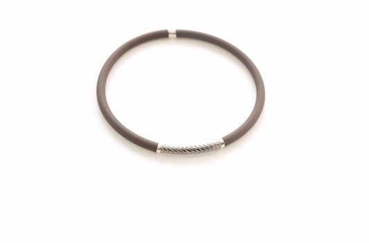 Brown elegance silver tube - ByMirelae