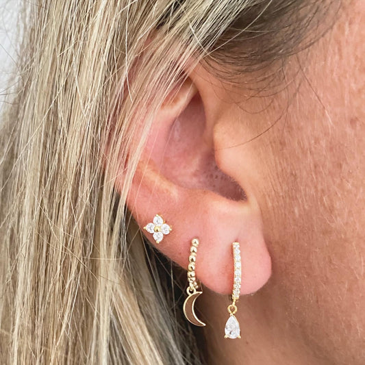 Moon dots hoop gold - ByMirelae