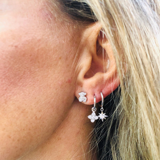 Small zirconia star silver - ByMirelae