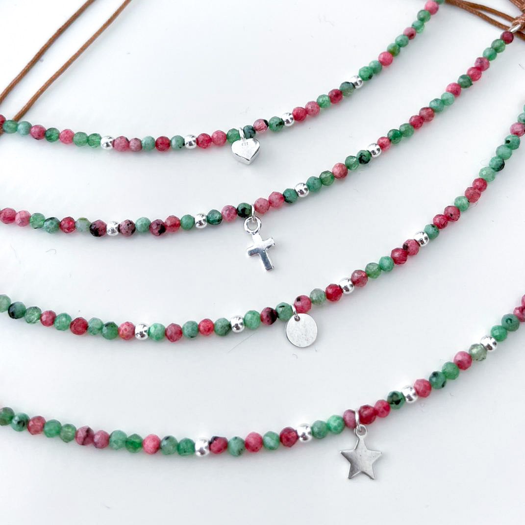 Apatita fucsia silver