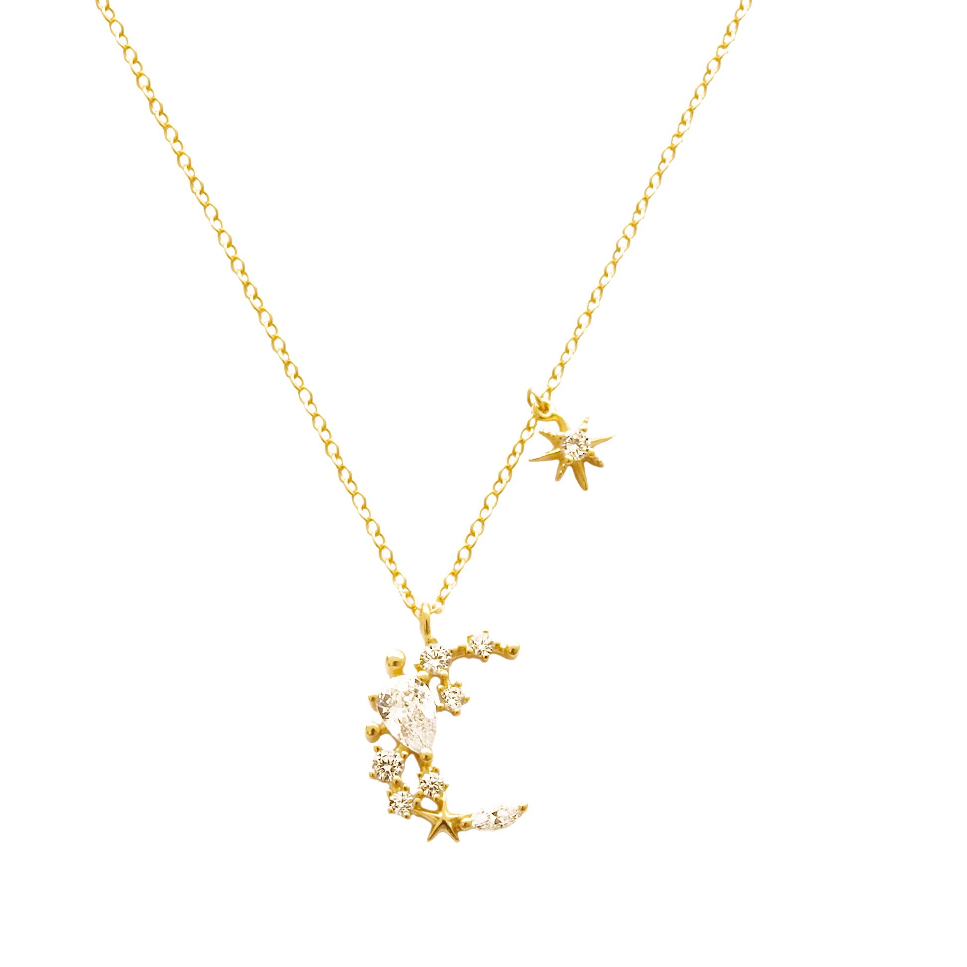 Star & moon zirconia gold - ByMirelae