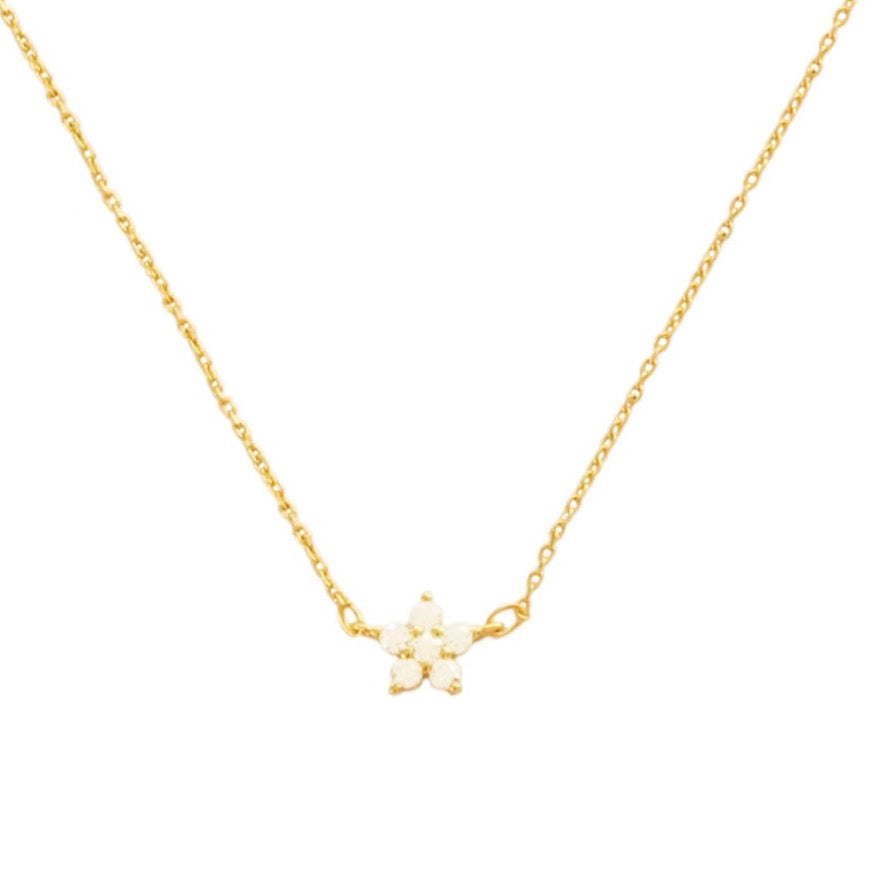 Zirconia small flower gold - ByMirelae