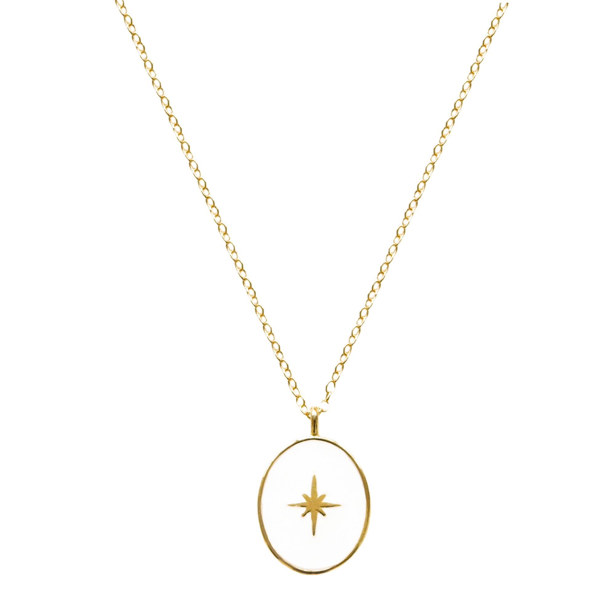 White oval star gold - ByMirelae