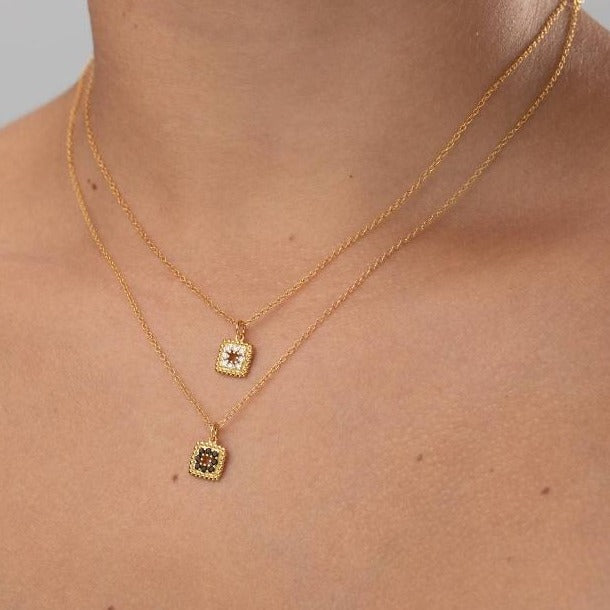 Zirconia rectangle gold