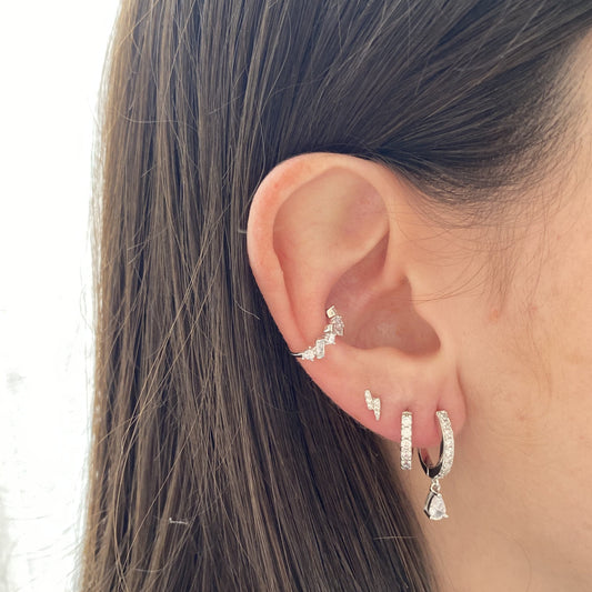 White zirconia lightning silver - ByMirelae