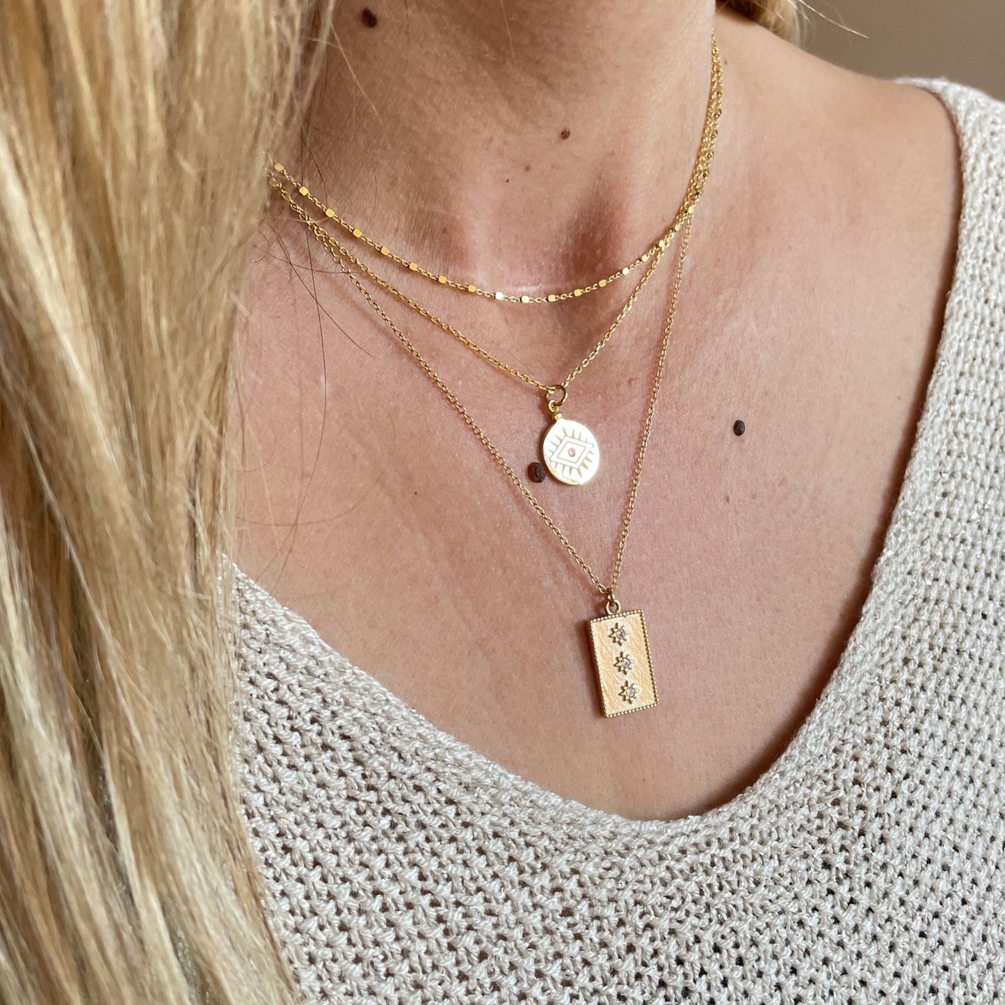 Three zirconia star gold - ByMirelae