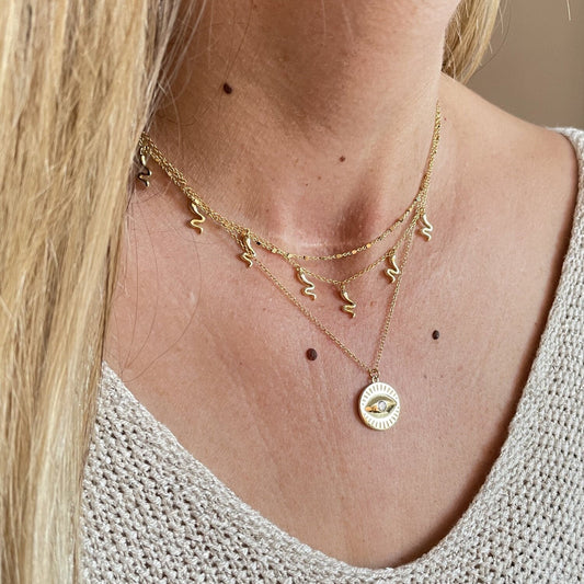 Zirconia eye oval gold