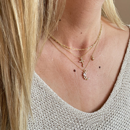 Star & moon zirconia gold - ByMirelae