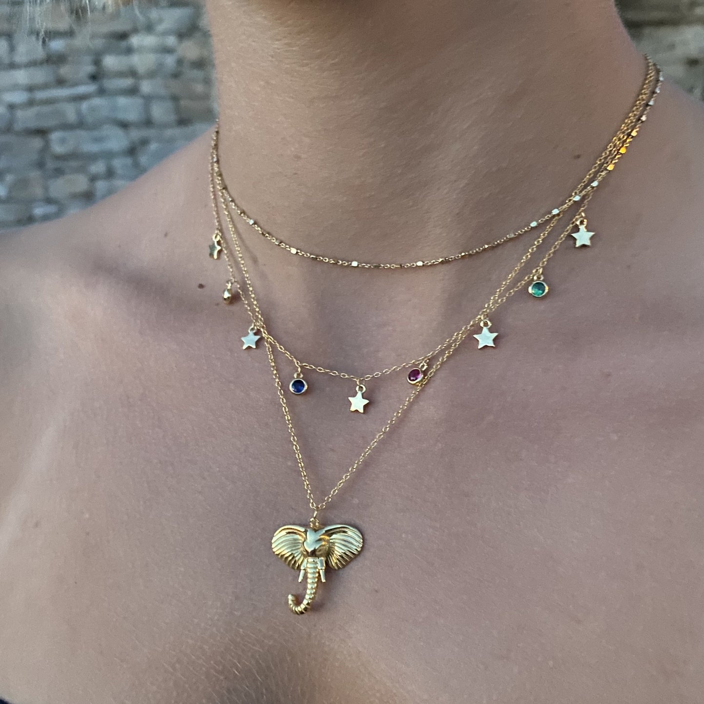 Stars and zirconia rainbow gold - ByMirelae