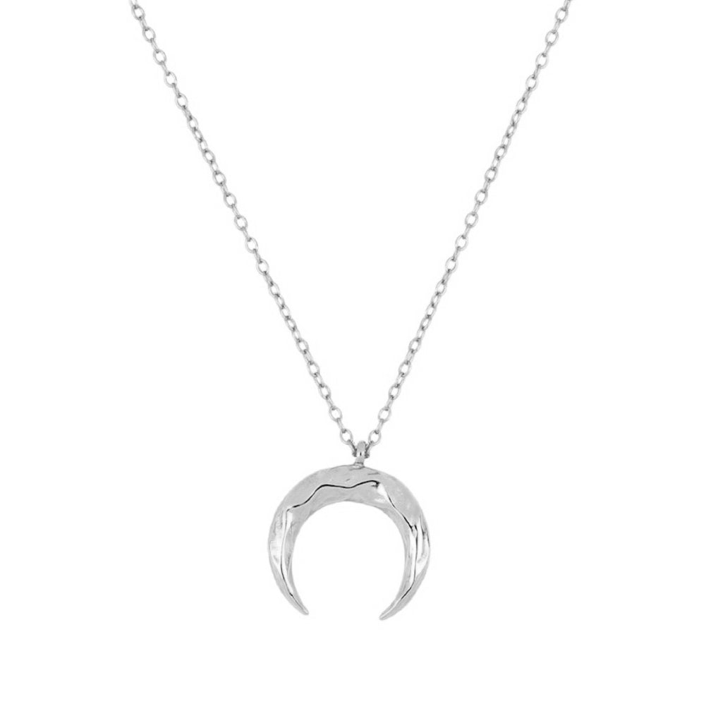 Moon hammered silver