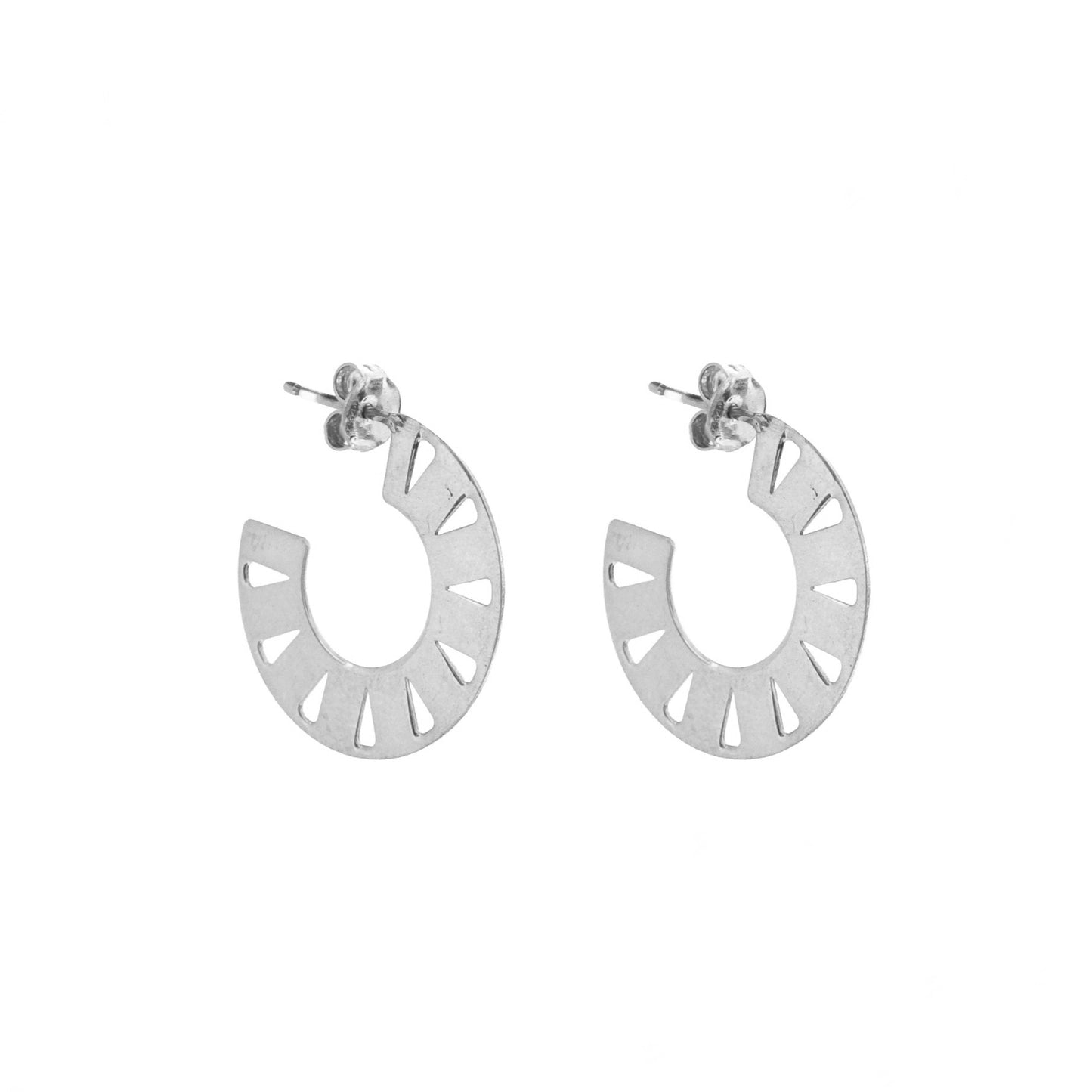 Leaky hoop silver - ByMirelae