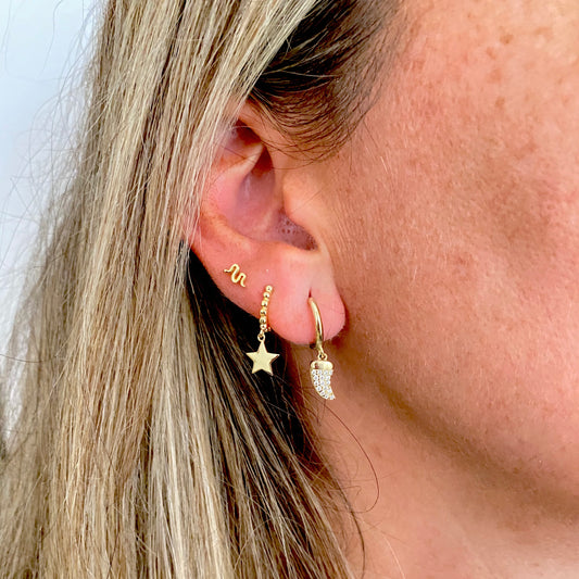 Star dots hoop gold - ByMirelae