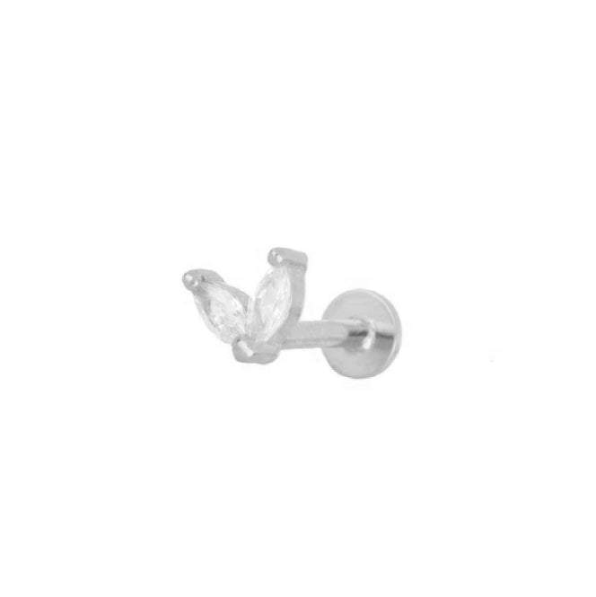 Zirconia petals piercing silver - ByMirelae