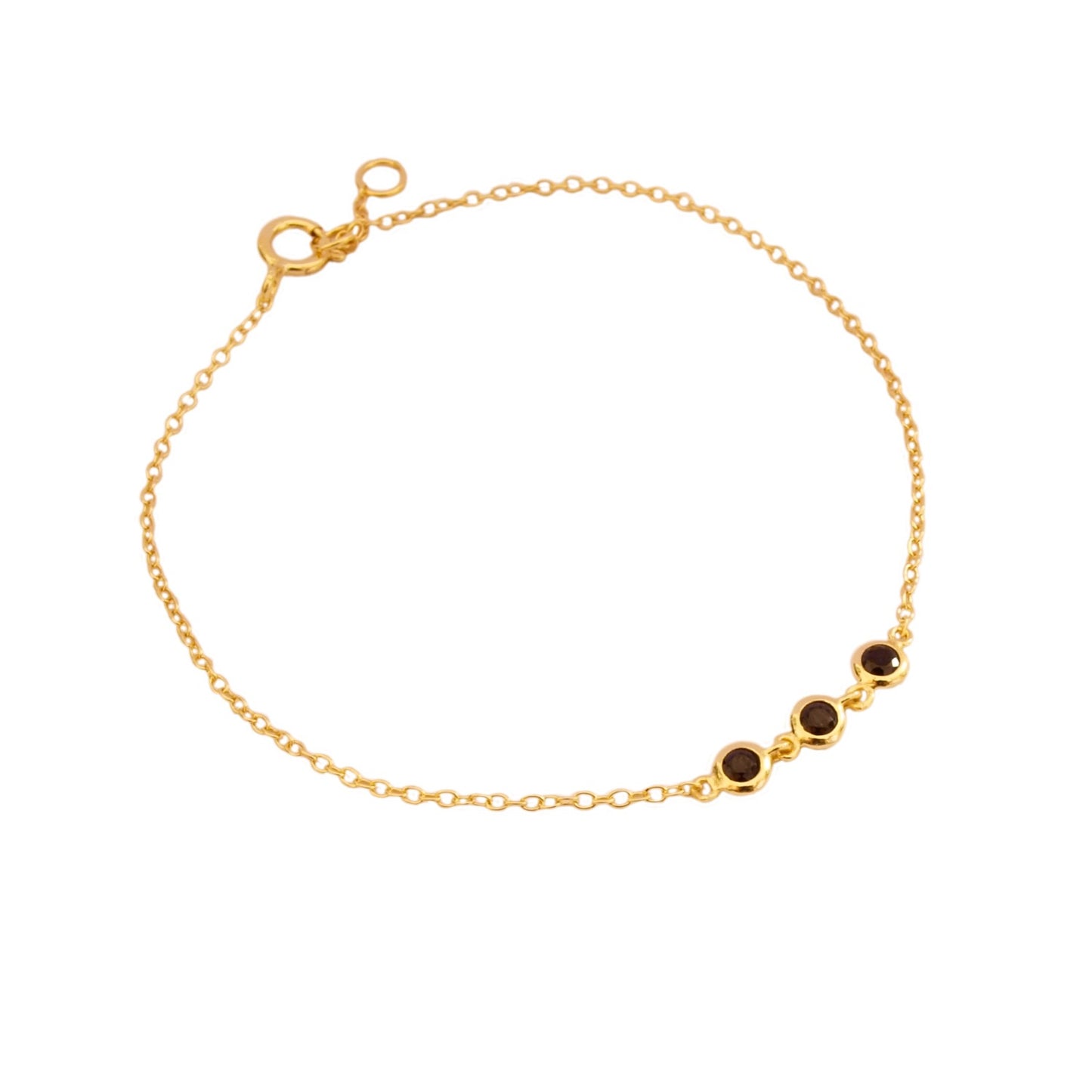 Three black zirconia gold - ByMirelae