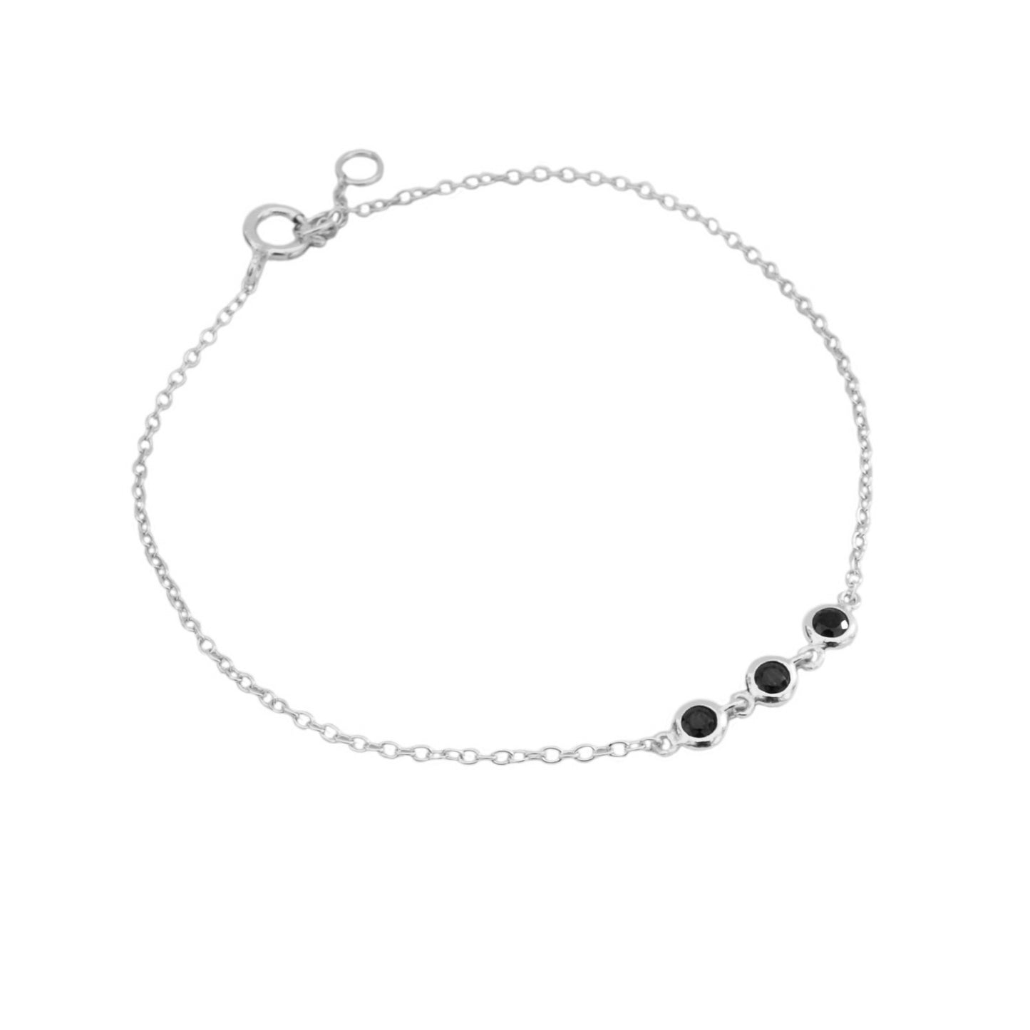 Three black zirconia silver - ByMirelae