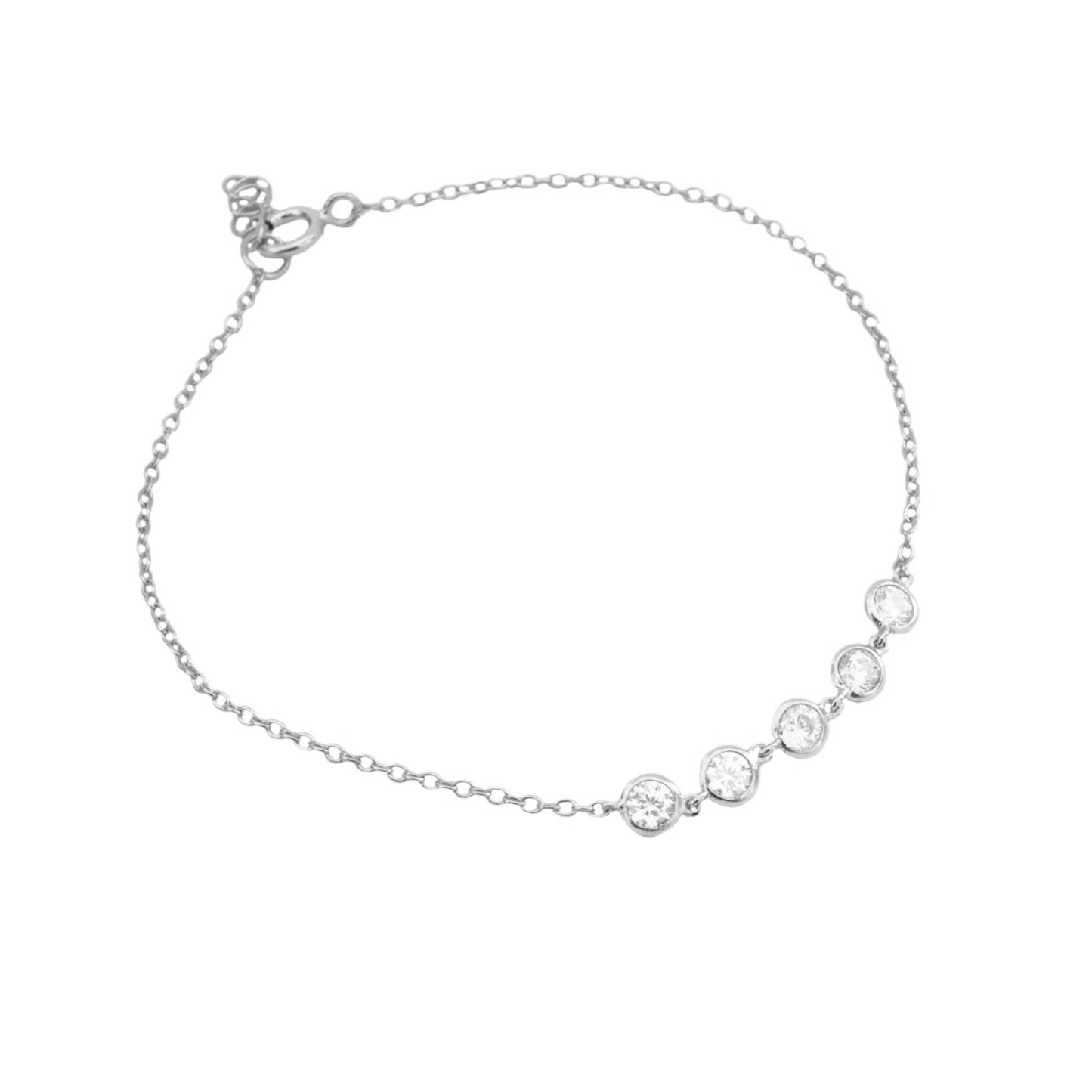 Five white zirconia silver - ByMirelae