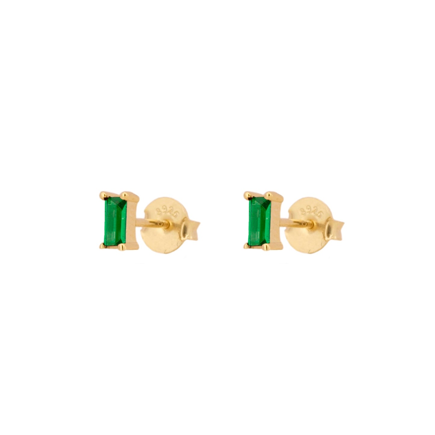Green zirconia rectangle gold - ByMirelae