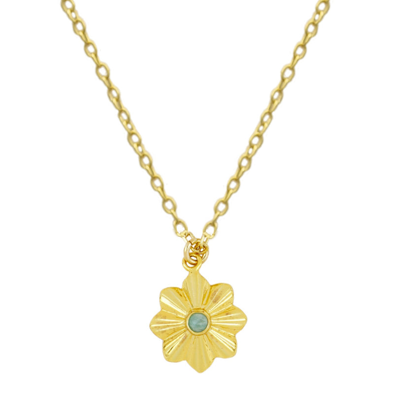 Turquoise flower gold