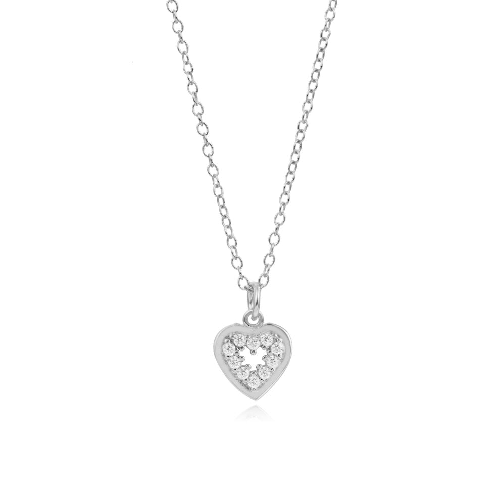 Zirconia heart silver