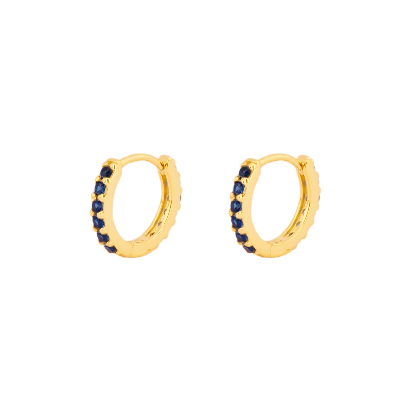 Blue zirconia hoop gold - ByMirelae