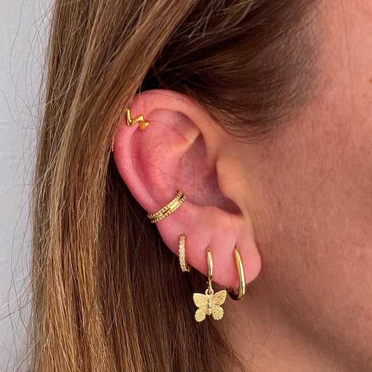 Crown ear cuff gold