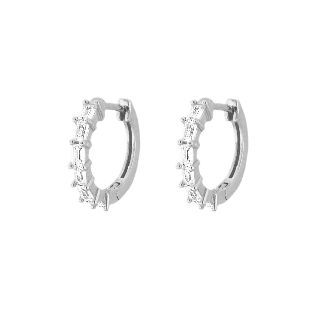 Zirconia small baguettes silver - ByMirelae