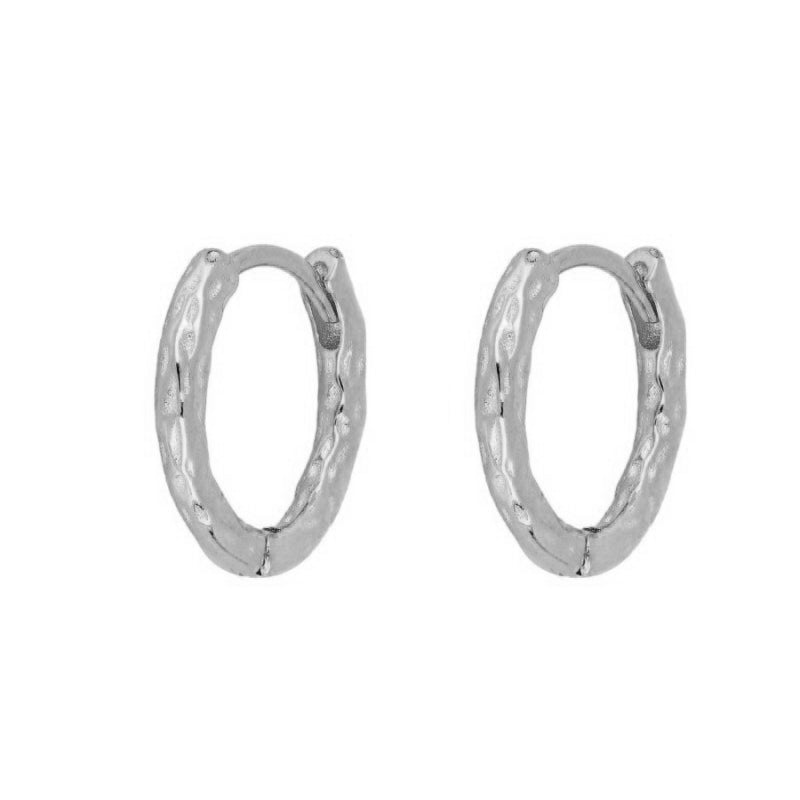 Big hole hoop silver