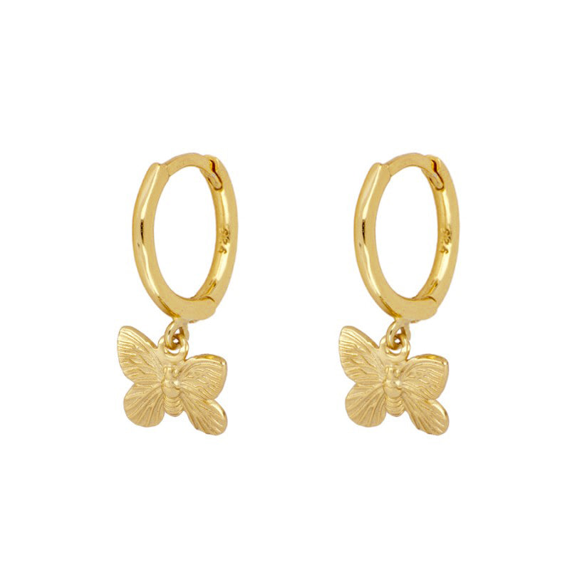 Butterfly hoop gold