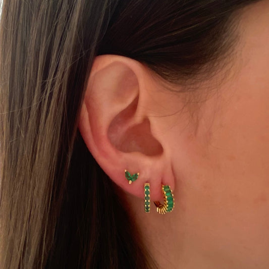 Green zirconia hoop gold - ByMirelae