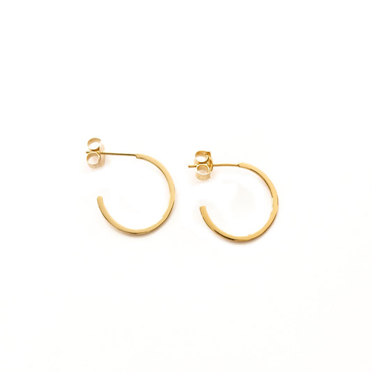 Flat Hoops Gold - 16 mm - ByMirelae