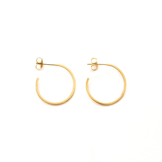 Flat Hoops Gold - 22 mm - ByMirelae
