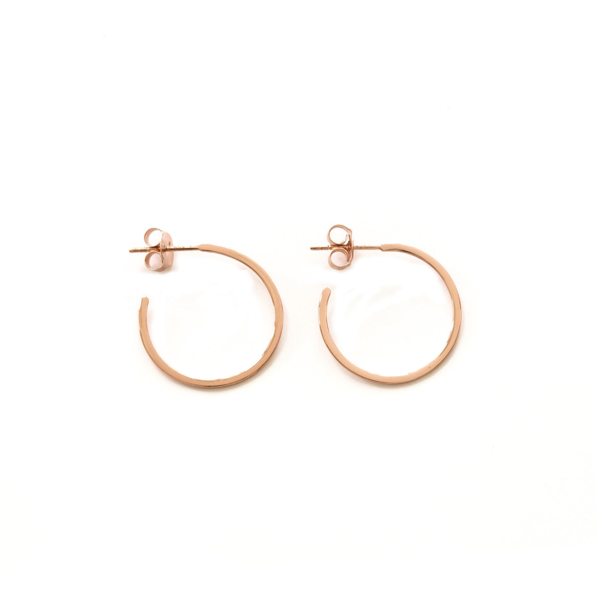 Flat Hoops Rose Gold - 22 mm - ByMirelae