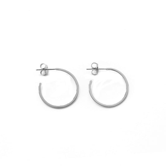 Flat Hoops Silver - 22 mm - ByMirelae