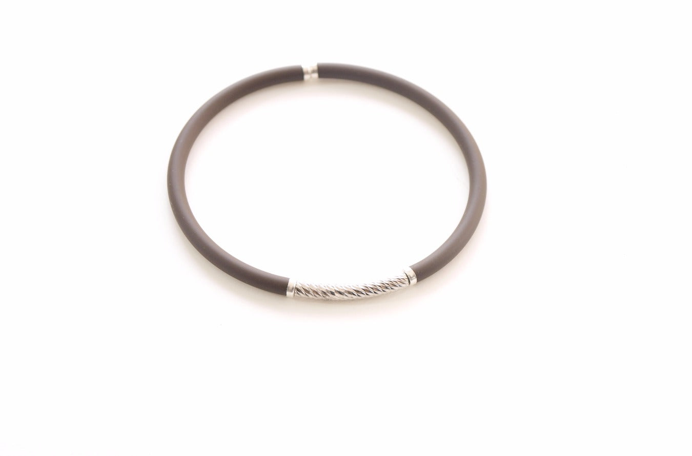 Brown elegance silver tube - ByMirelae
