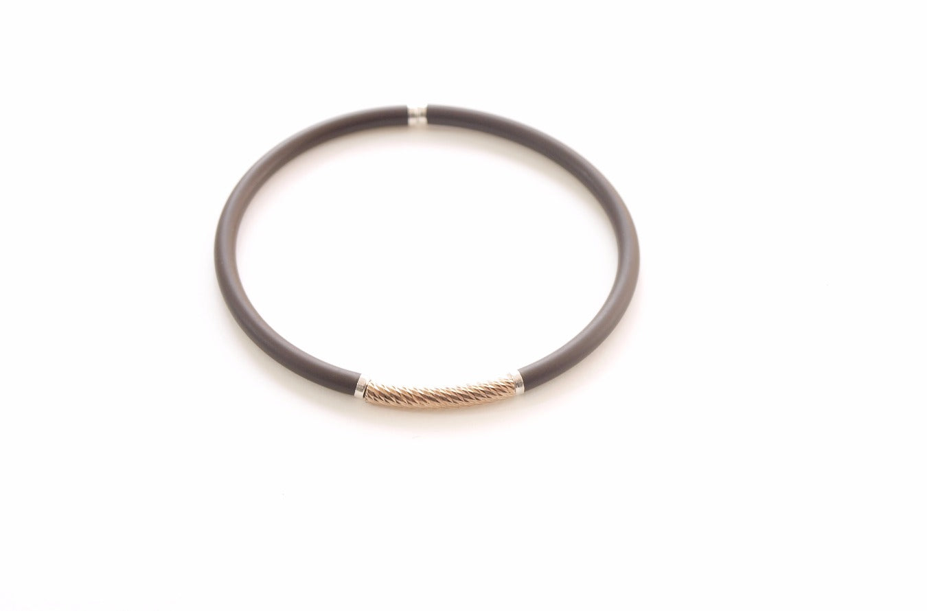 Brown elegance silver tube - ByMirelae