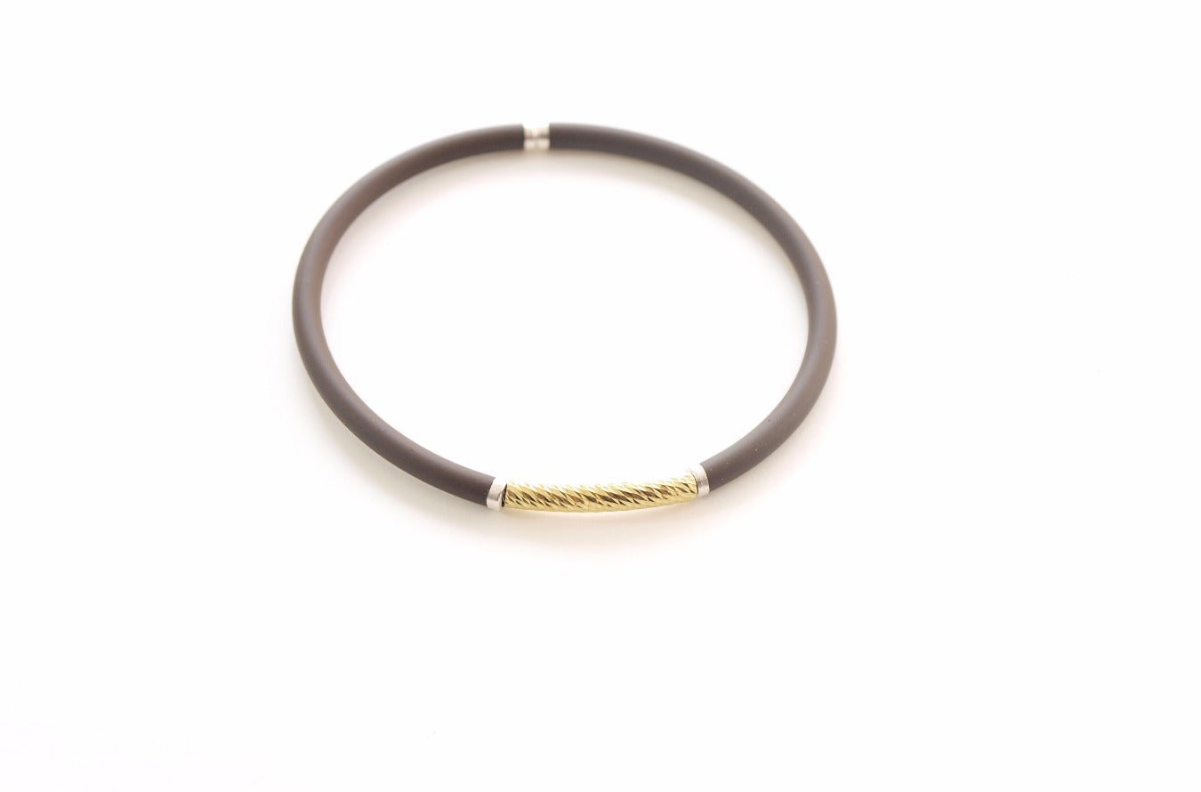 Brown elegance silver tube - ByMirelae