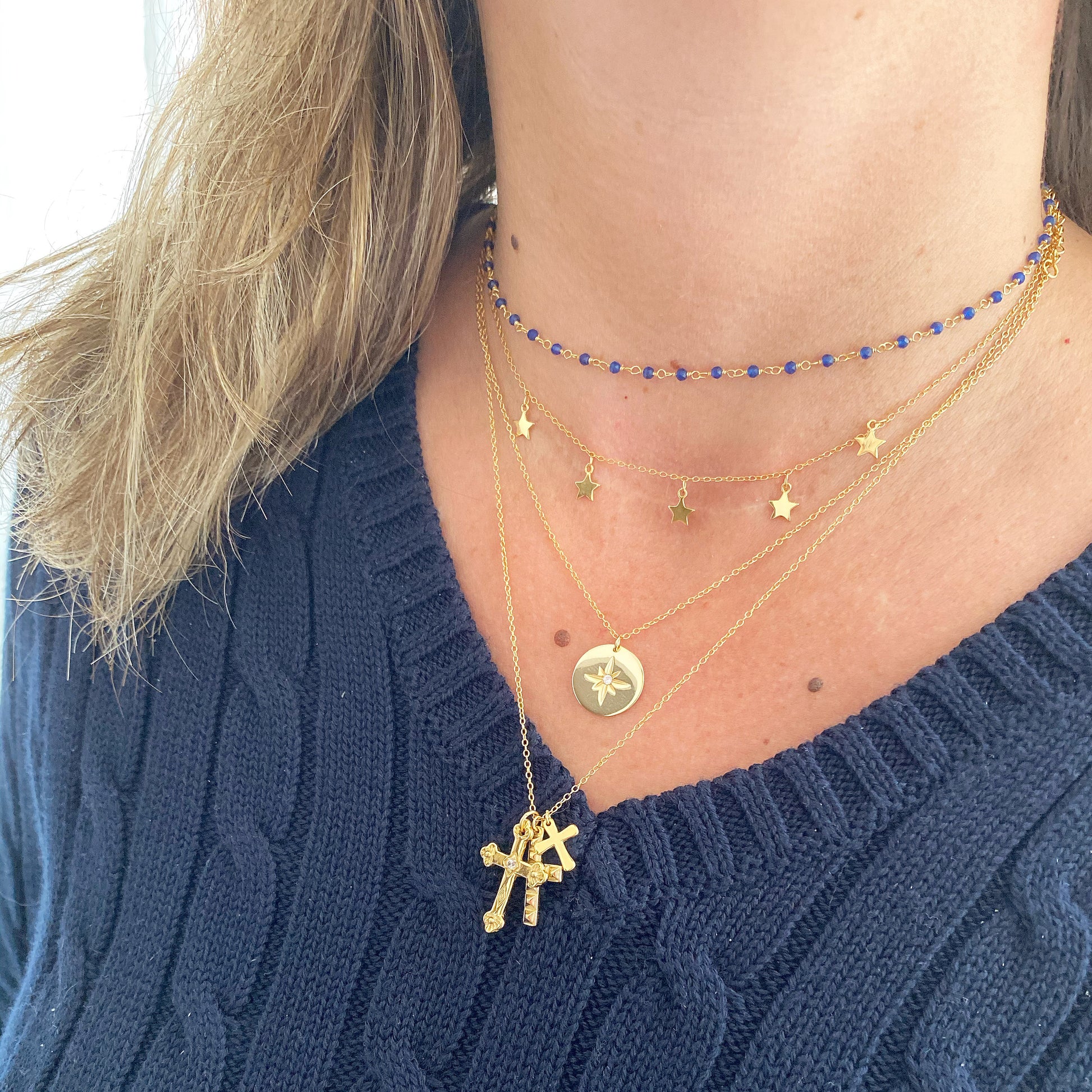 Lapislazuli dots gold - ByMirelae