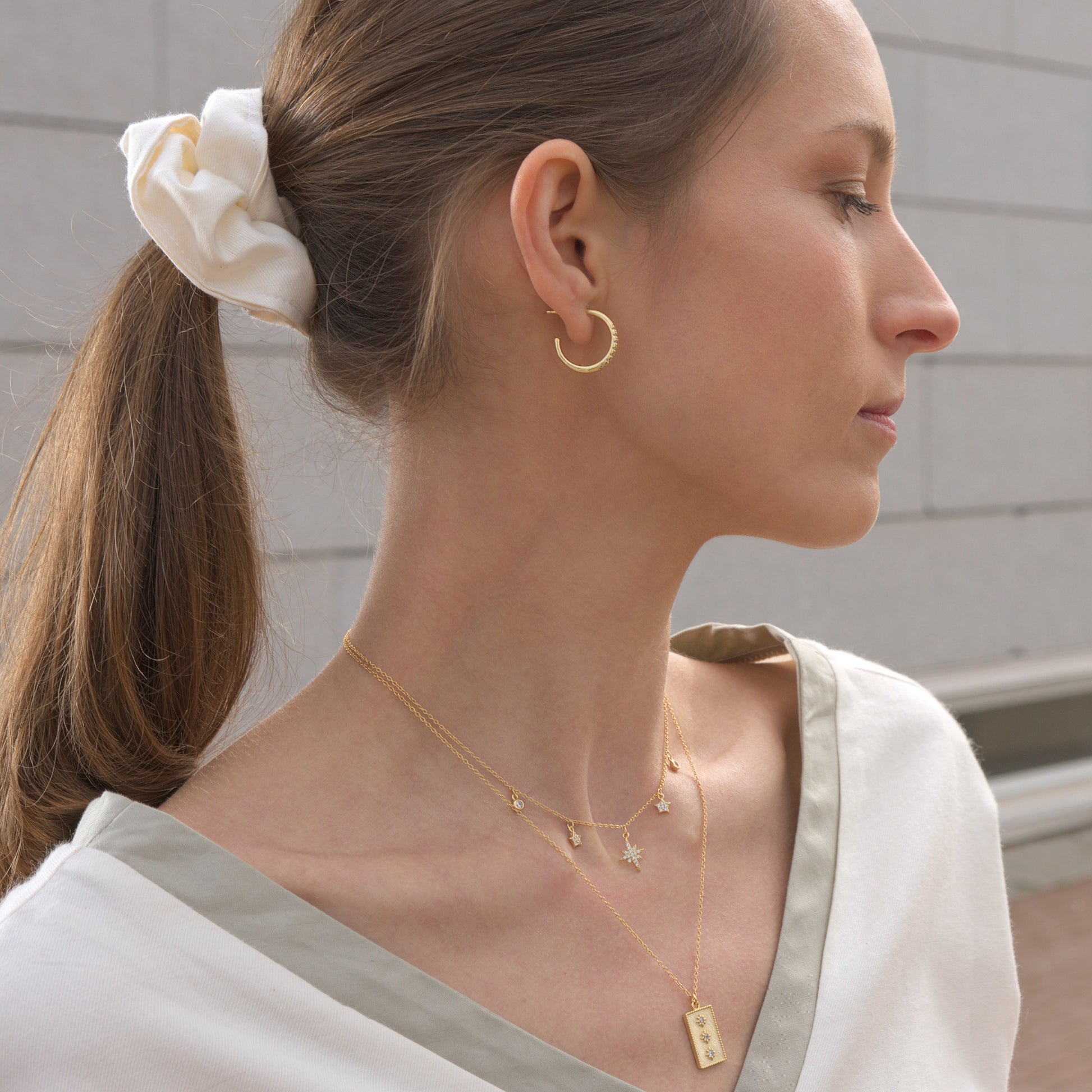 Three zirconia star gold - ByMirelae