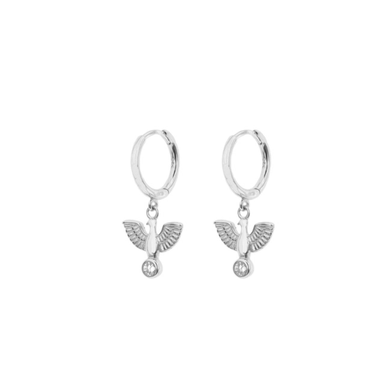 White zirconia eagle silver - ByMirelae