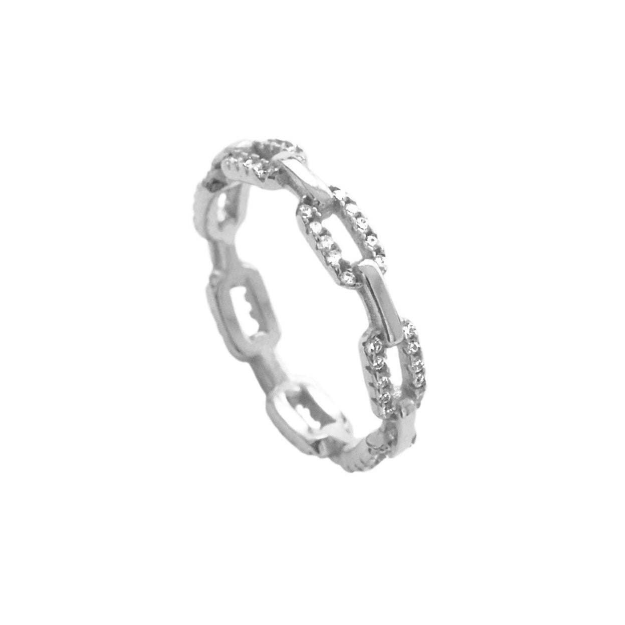 Zirconia chain silver