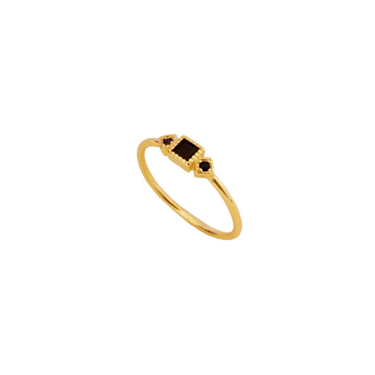 Black zirconia spades gold - ByMirelae