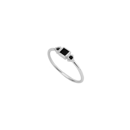 Black zirconia spades silver - ByMirelae