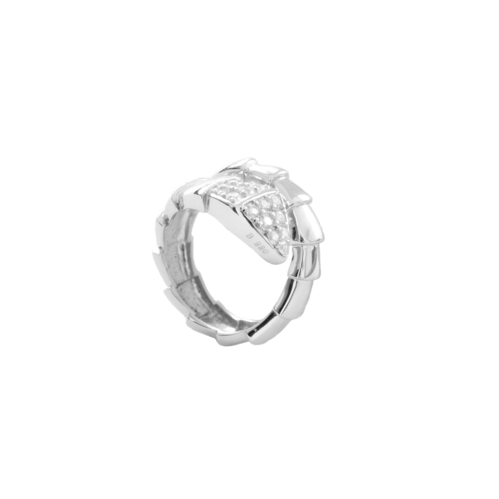 Zirconia snake silver - ByMirelae