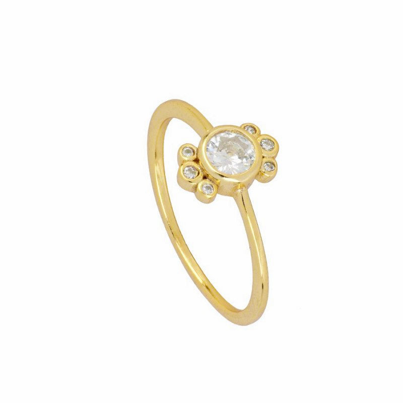 Big white ring gold