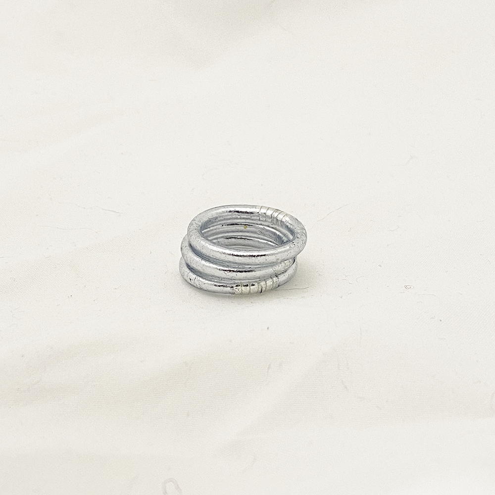 Anillo Pan de Oro plata