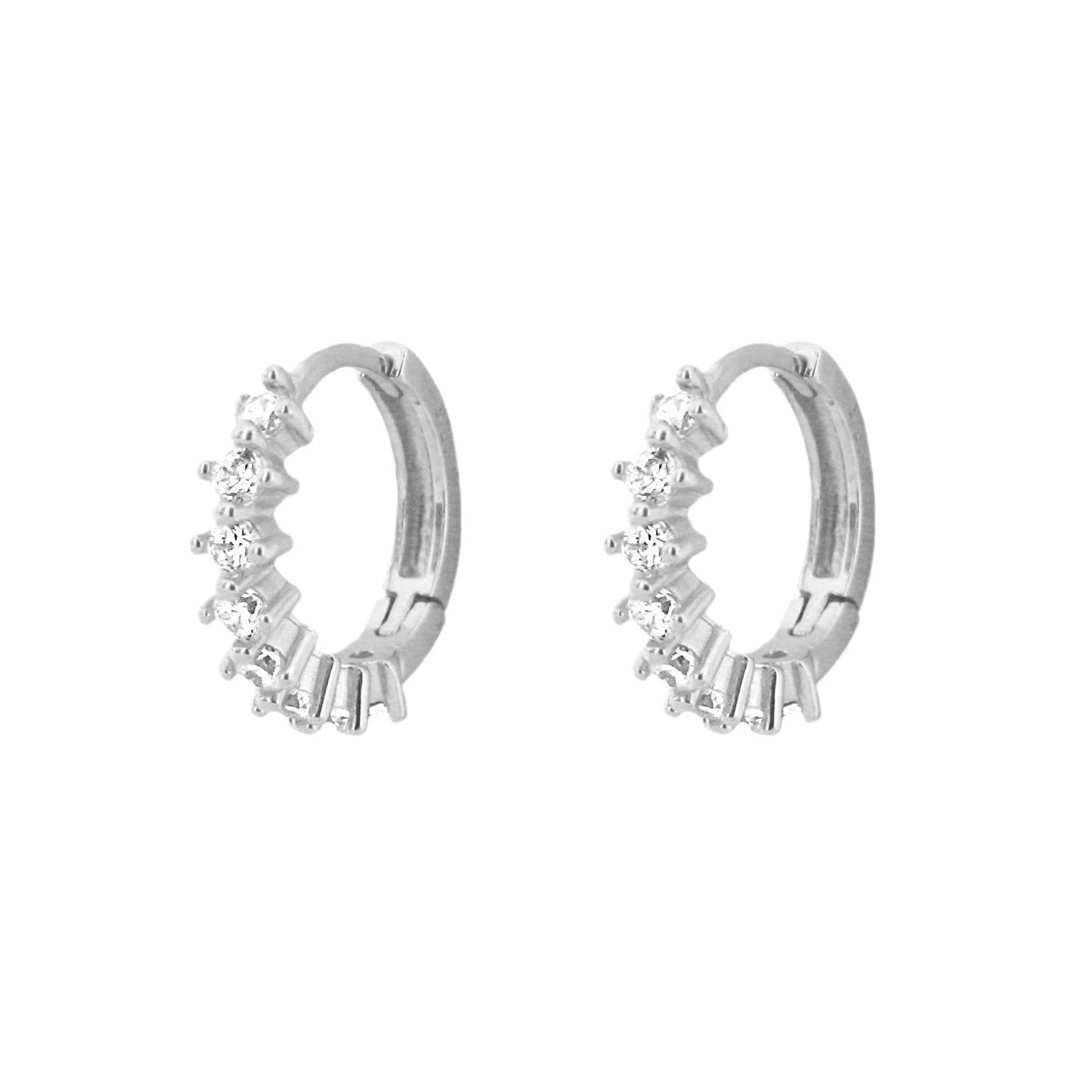 7 zirconia hoop silver - ByMirelae