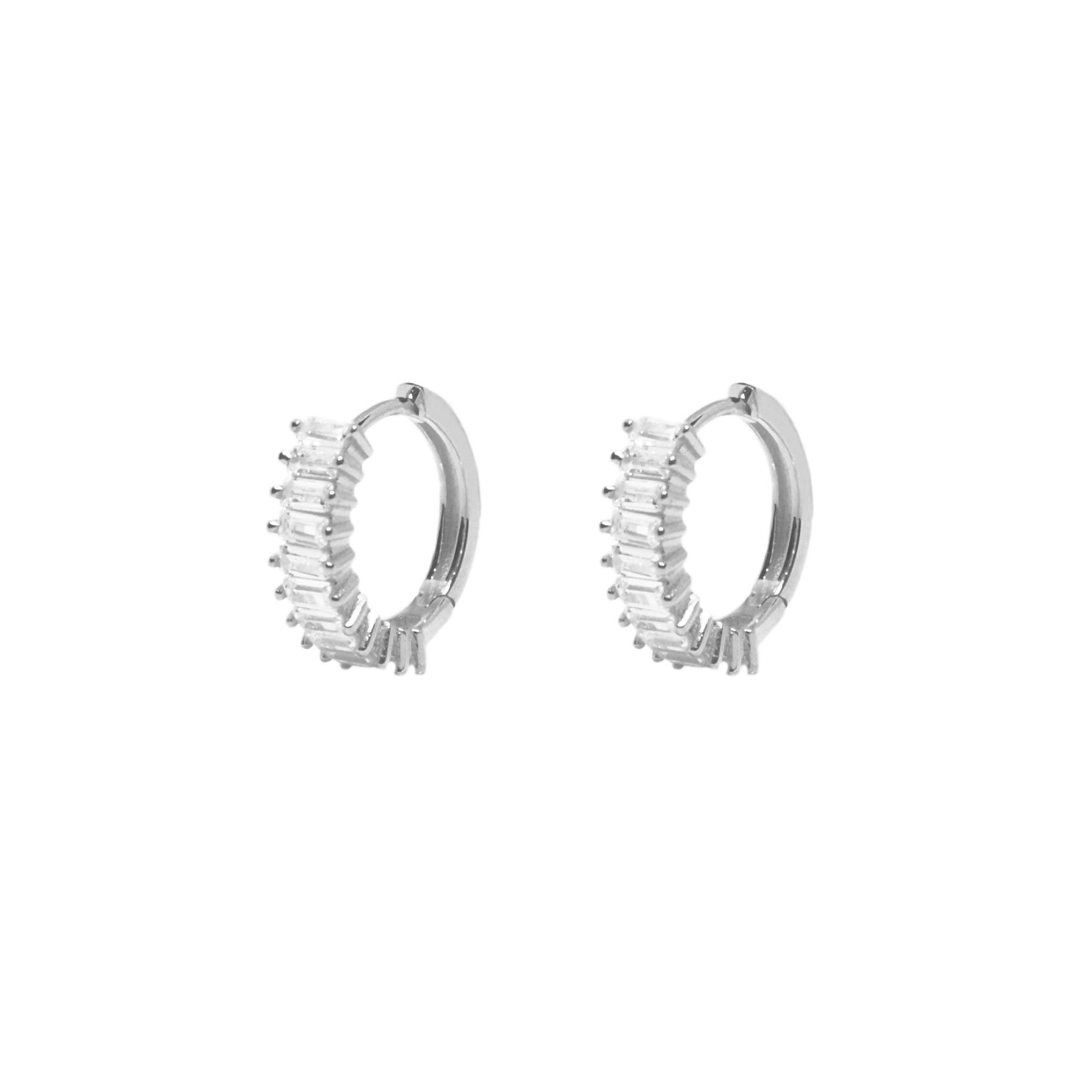White zirconia baguette silver - ByMirelae
